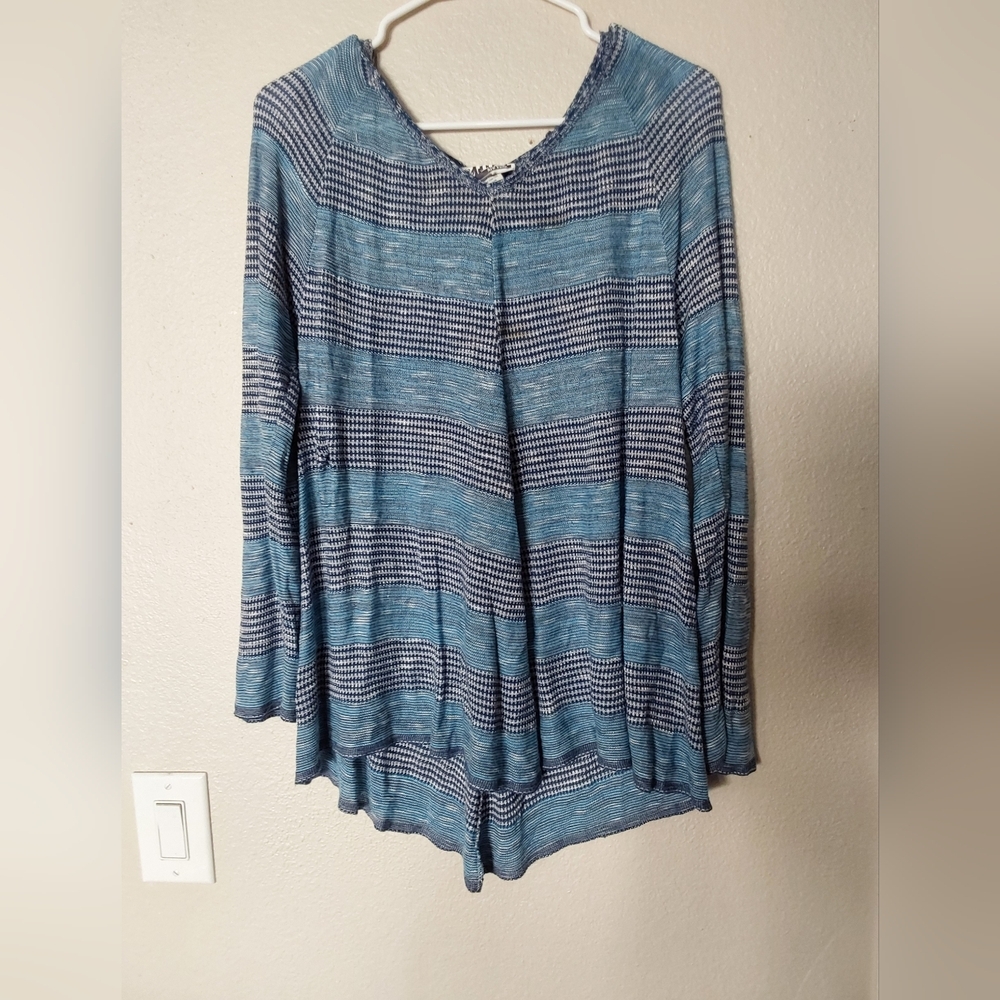 212 New York Sweater, Women's Size Extra Large Blue and Gray Sweater